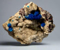 CAVANSITE with STILBITE, Wagholi Mine, Poona, INDIA (small cabinet)