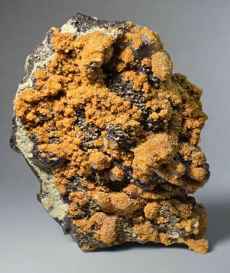 MIMETITE (2 different exhibits) (cabinet), SPHALERITE on GALENA (cabinet)