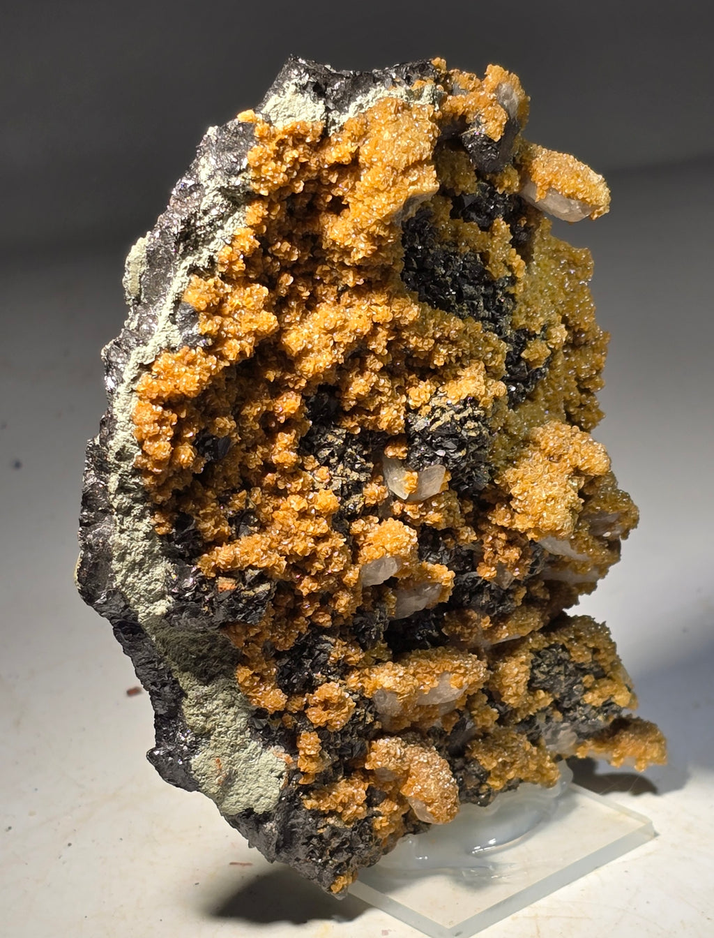MIMETITE (2 different exhibits) (cabinet), SPHALERITE on GALENA (cabinet)