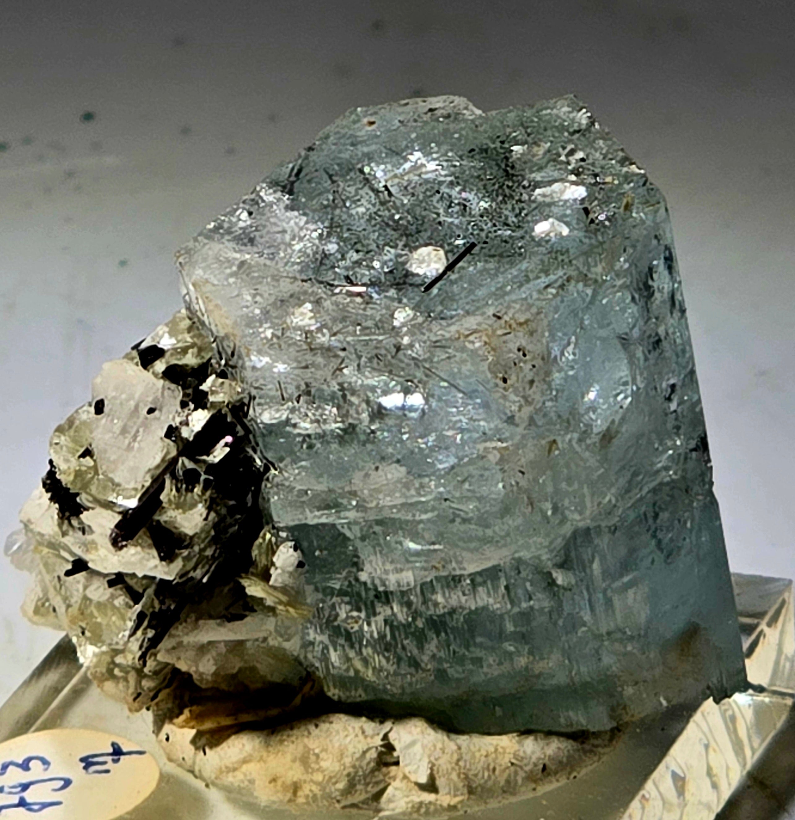 BERYL var AQUAMARIN with SCHORL needles (miniature)