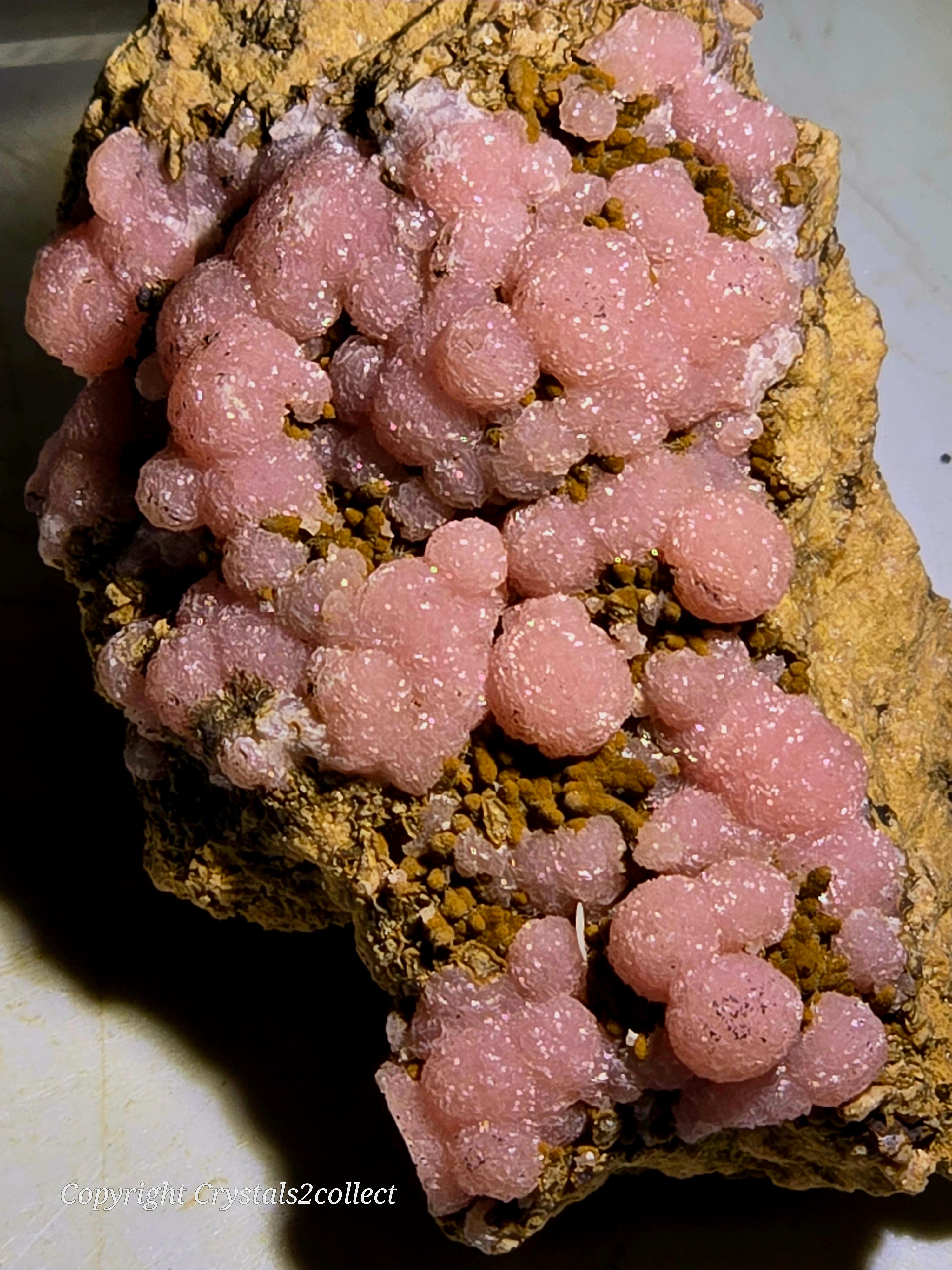 SMITHSONITE PINK (COBALTOAN) with CORONADITE (miniature)