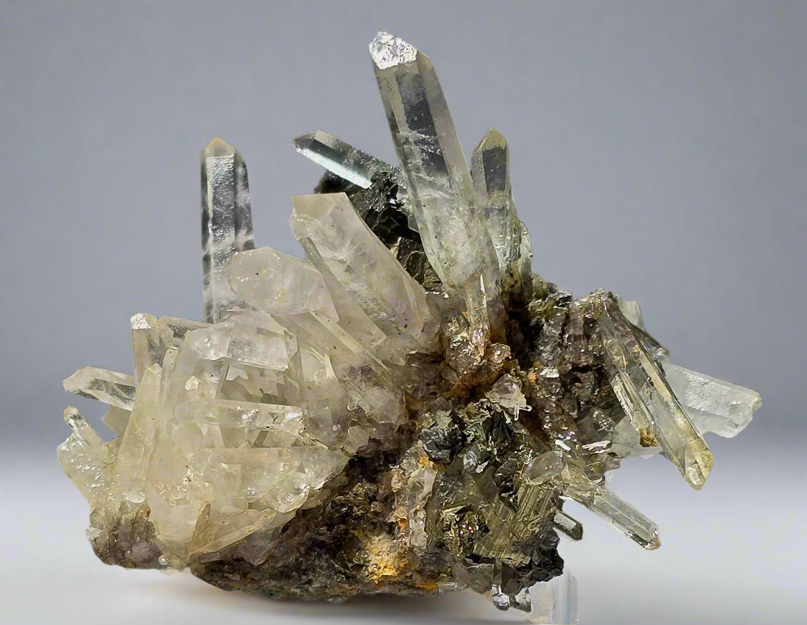 CHALCOPYRITE with QUARTZ  (small cabinet)