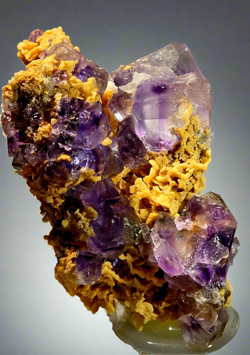 FLUORITE on PINK DOLOMITE (small cabinet)