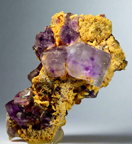 FLUORITE on PINK DOLOMITE (small cabinet)