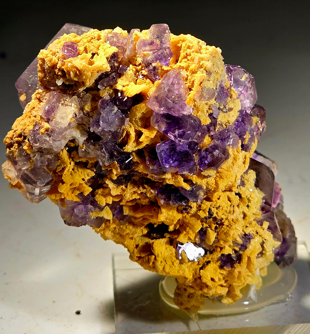 FLUORITE on PINK DOLOMITE (small cabinet)