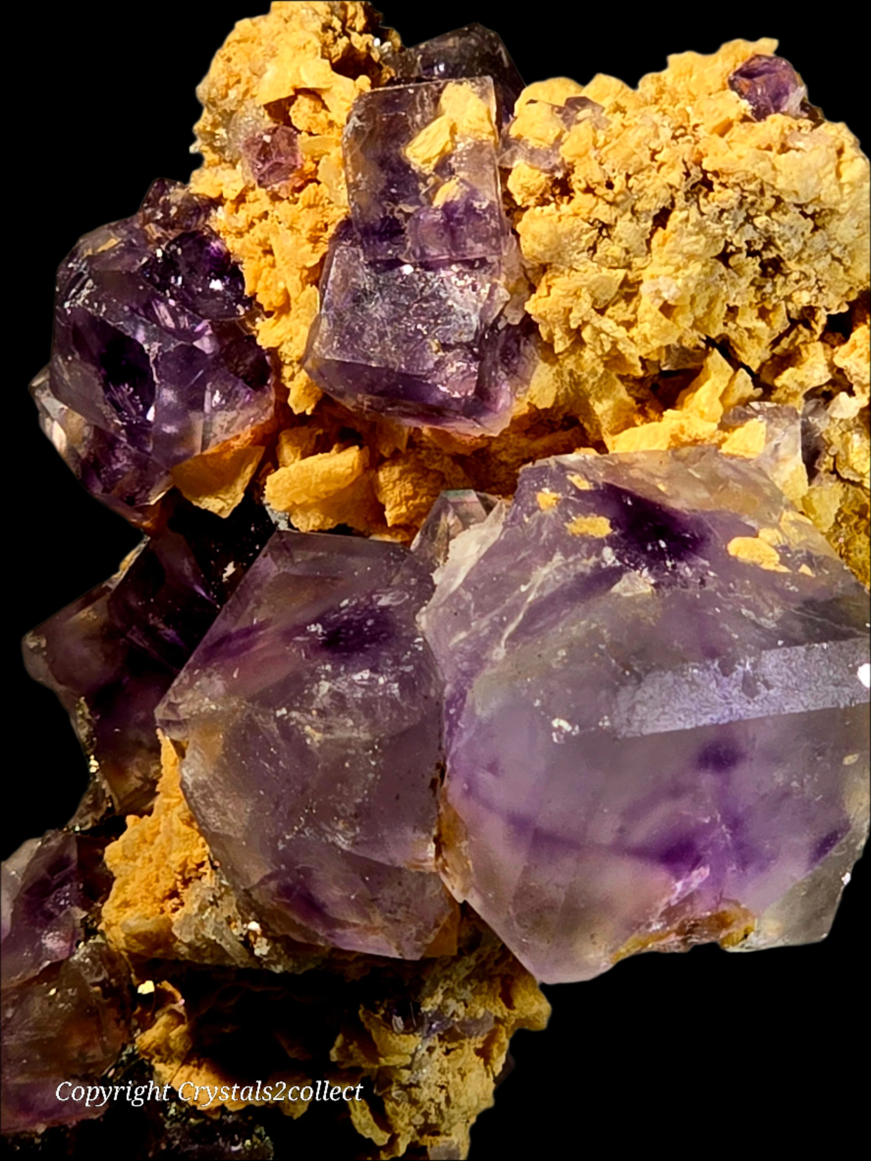 FLUORITE on PINK DOLOMITE (small cabinet)