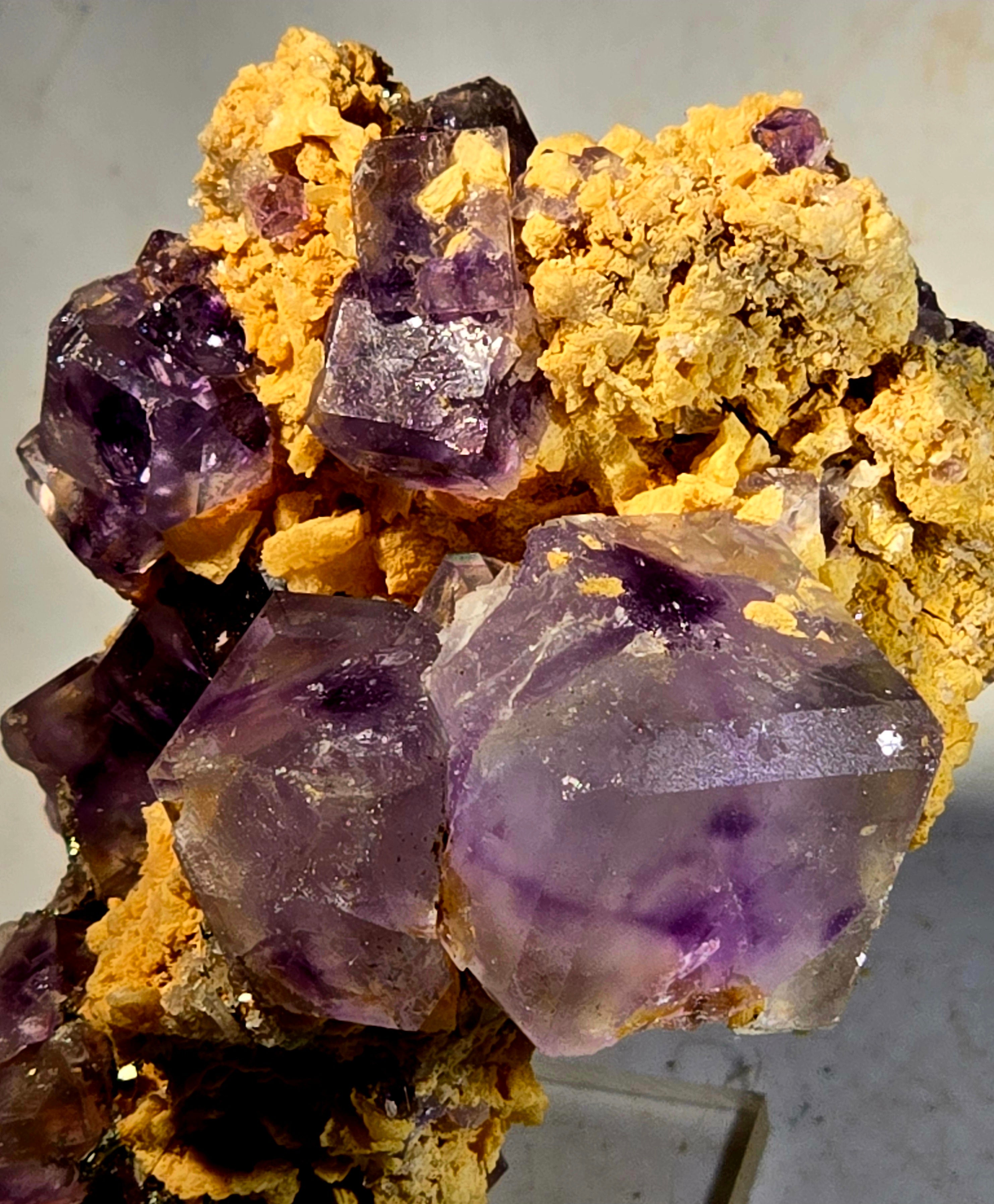 FLUORITE on PINK DOLOMITE (small cabinet)