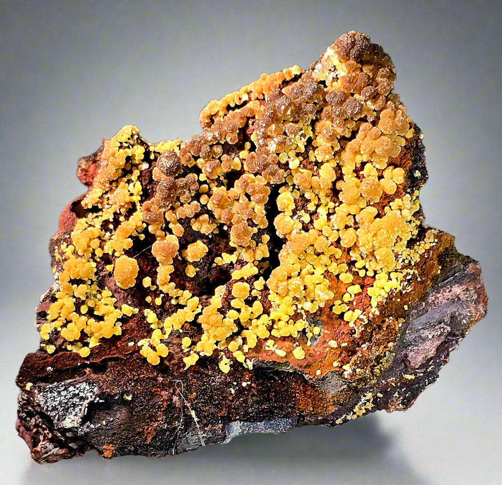 MIMETITE, MINE MINERALES MEXICANOS, NIVEAU 14, SANTA EULALIA, CHIHUAHUA, MEXIQUE (petite armoire)
