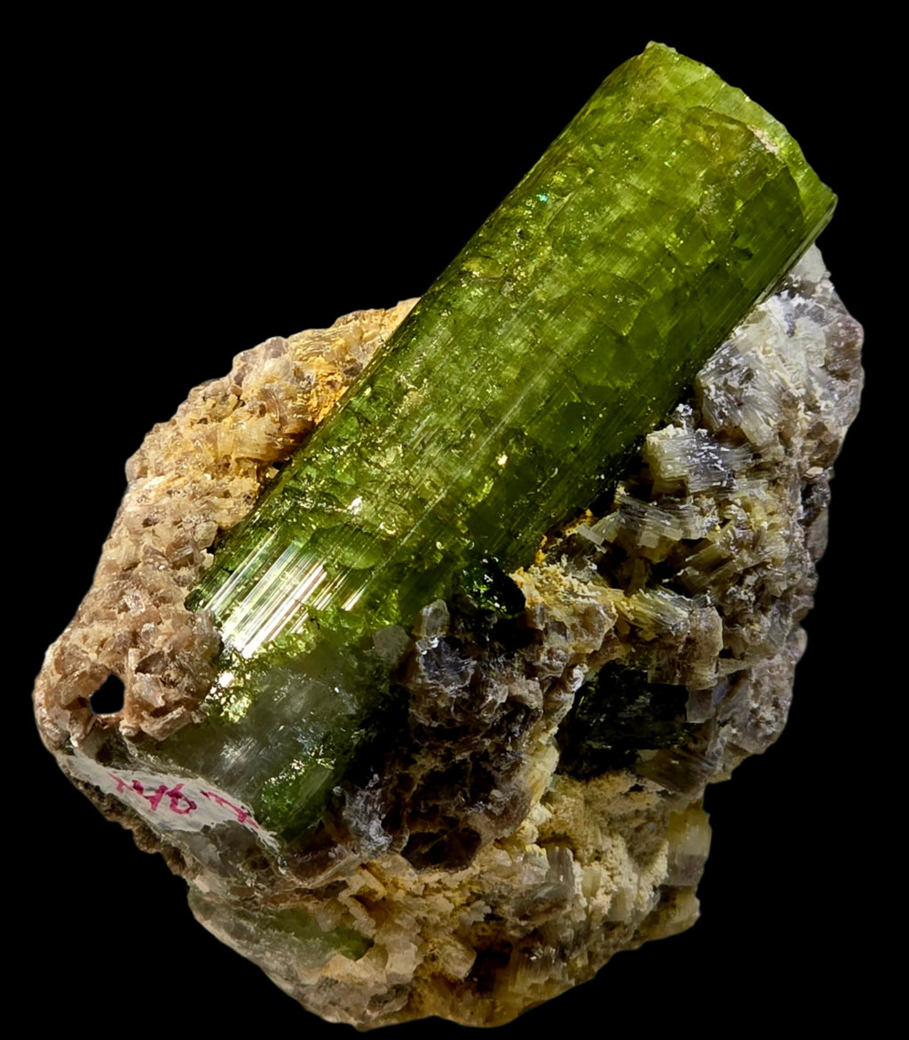 TOURMALINE URUBU MULTIPLE GREEN CRYSTALS (small cabinet)