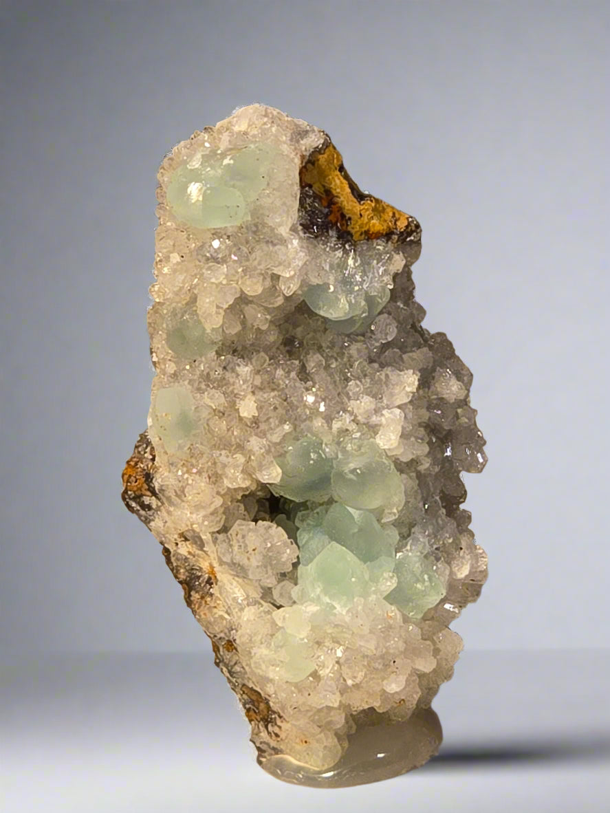 SMITHSONITE on HEMIMORPHITE (miniature)