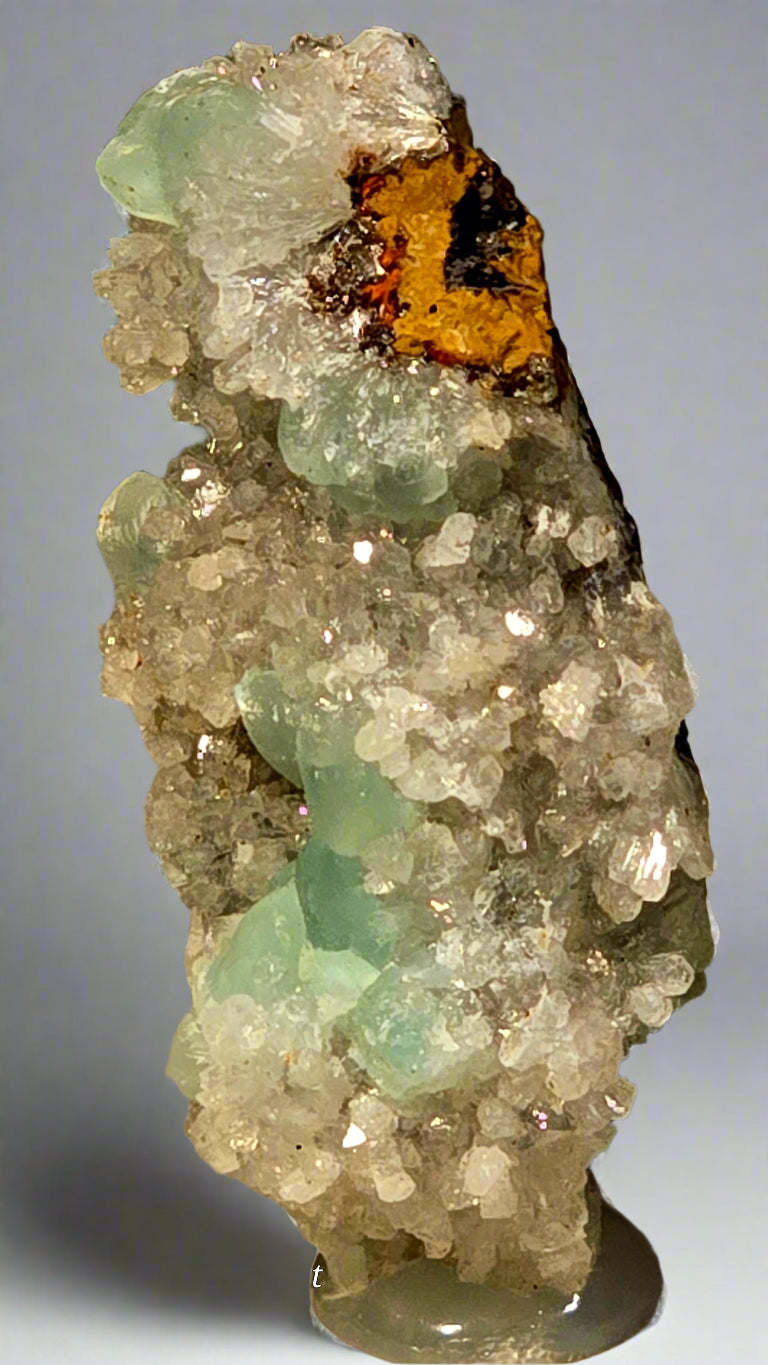 SMITHSONITE on HEMIMORPHITE (miniature)