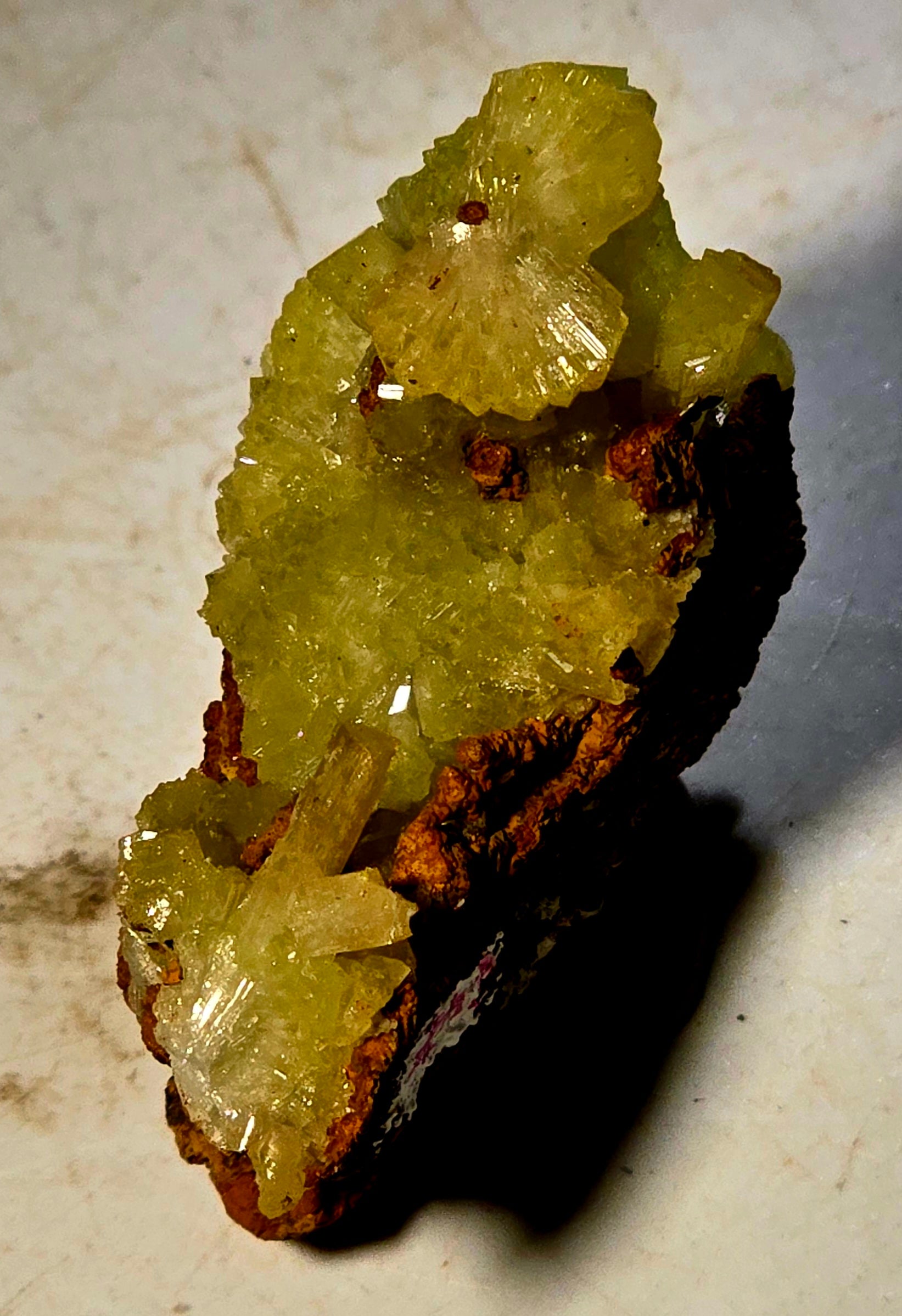 ADAMITE (miniature) VERY RICH IN CRYSTALS