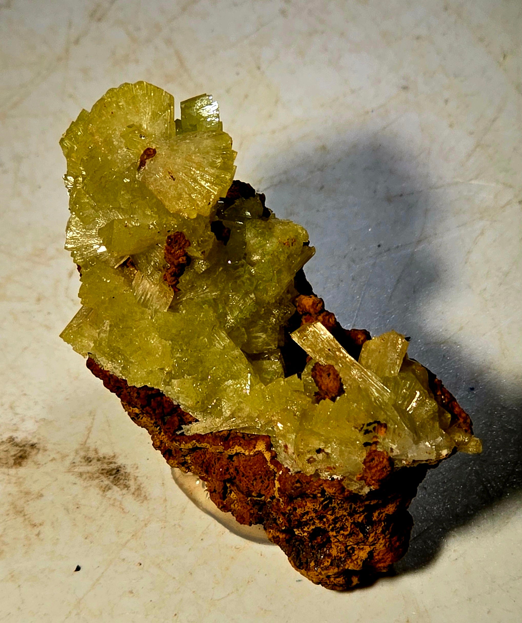ADAMITE (miniature) VERY RICH IN CRYSTALS