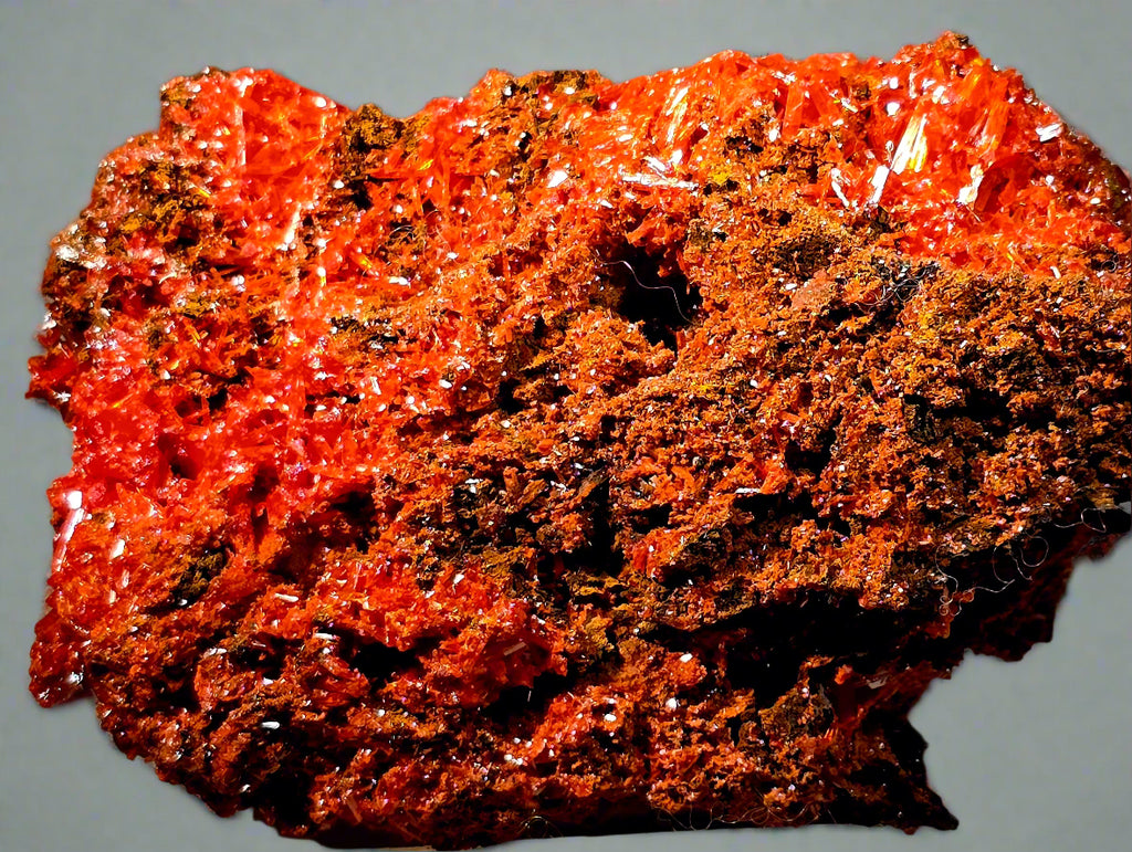 CROCOITE, MINE DE PLOMB ROUGE, TASMANIE (petite armoire)