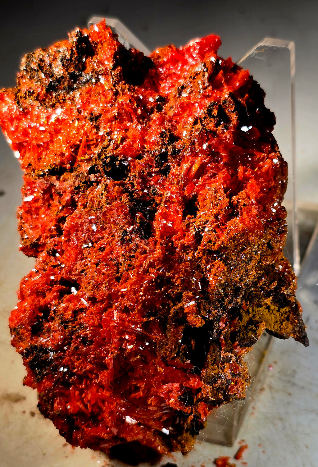 CROCOITE, MINE DE PLOMB ROUGE, TASMANIE (petite armoire)
