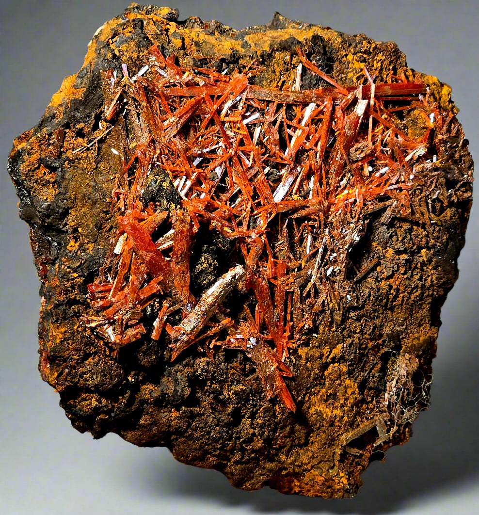 CROCOITE (small cabinet) longest crystal 54 mm