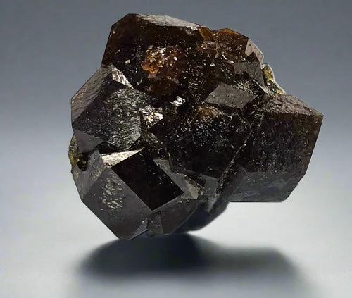 Fluorite crystal specimen from Elmwood Mine, Tennessee, showcasing deep purple cubic formations and natural mineral texture.