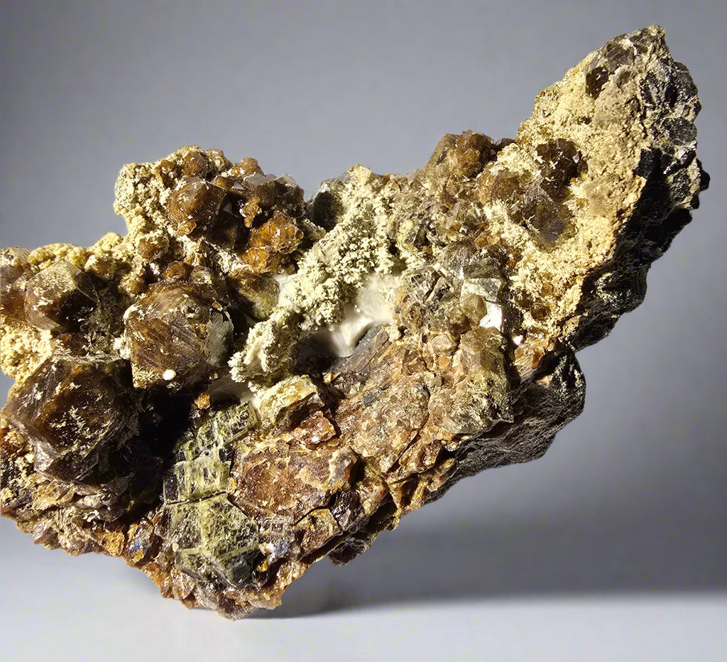 ANDRADITE with ACTINOLITE (cabinet)