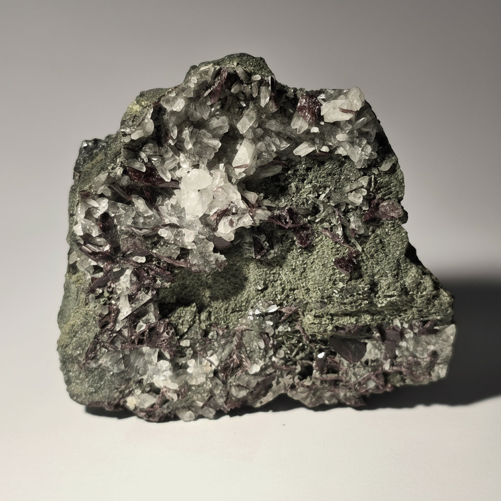 AXINITE (-Fe) - FERROAXINITE , ACTINOLITE, QUARTZ