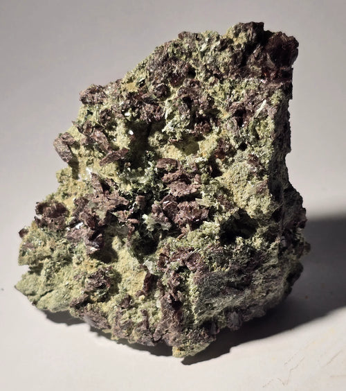 Cuprite with malachite matrix, classic mineral specimen for collectors