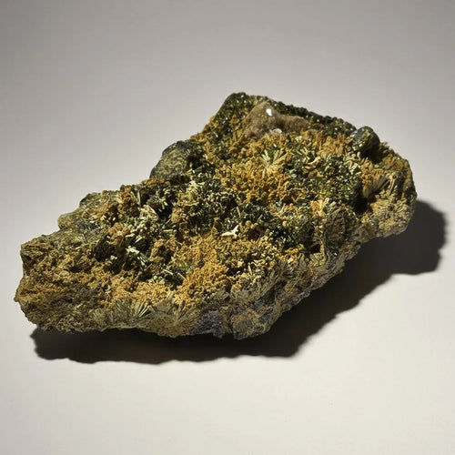 Pyromorphite on matrix from Tsumeb, Namibia - vibrant green-yellow mineral specimen for collectors