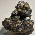 MAGNETITE, ACTINOLITE AND PYRITE, A RARE COMBO FROM THE KARA MINE, TASMANIA