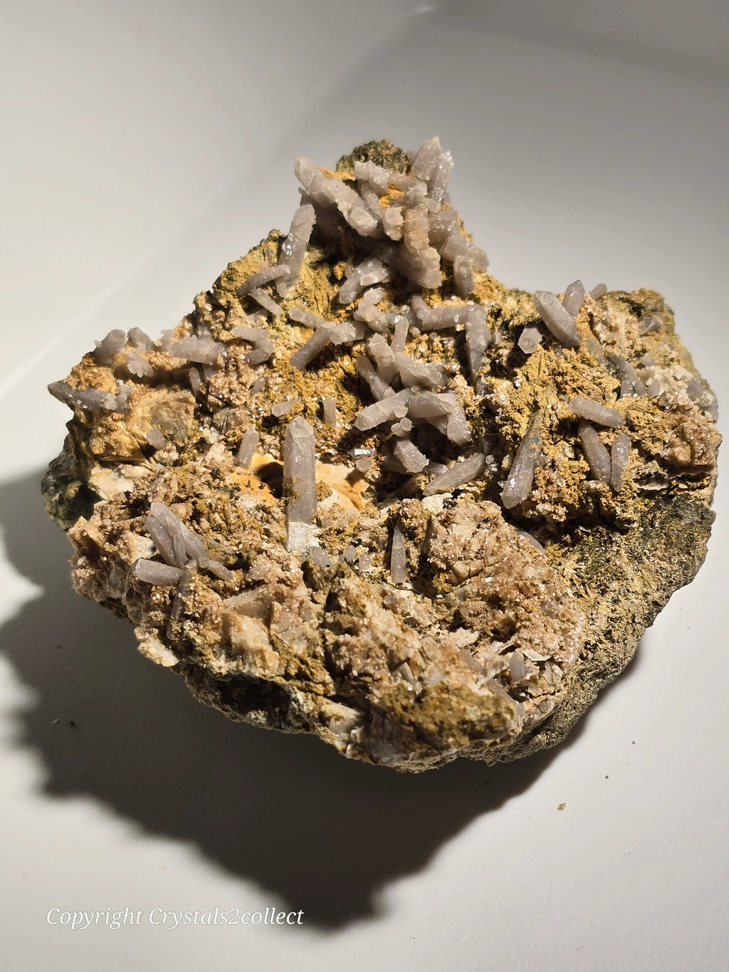 Calcite crystals on matrix from classic locality, mineral specimen for collectors