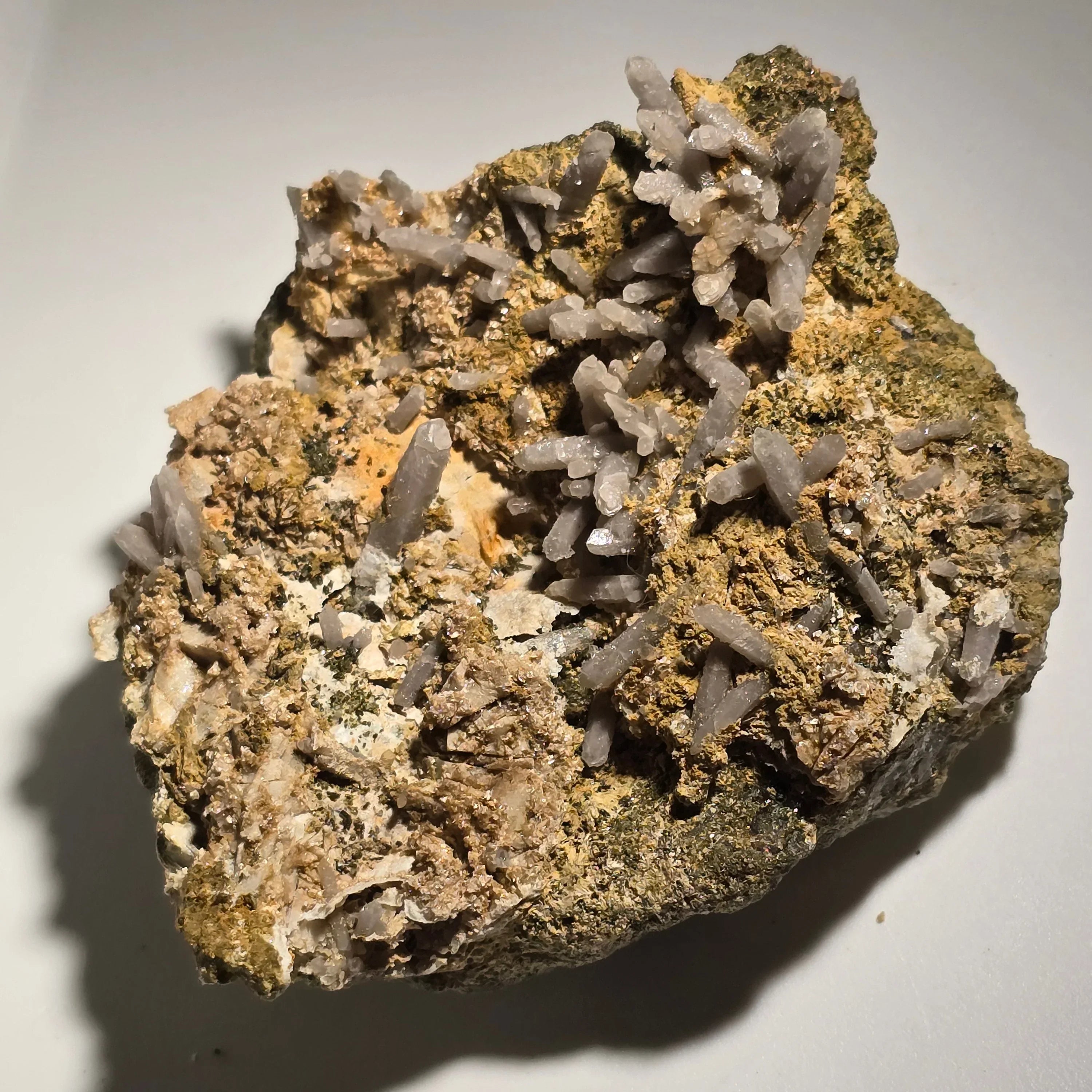 Celestine crystals on matrix, mineral specimen for collectors