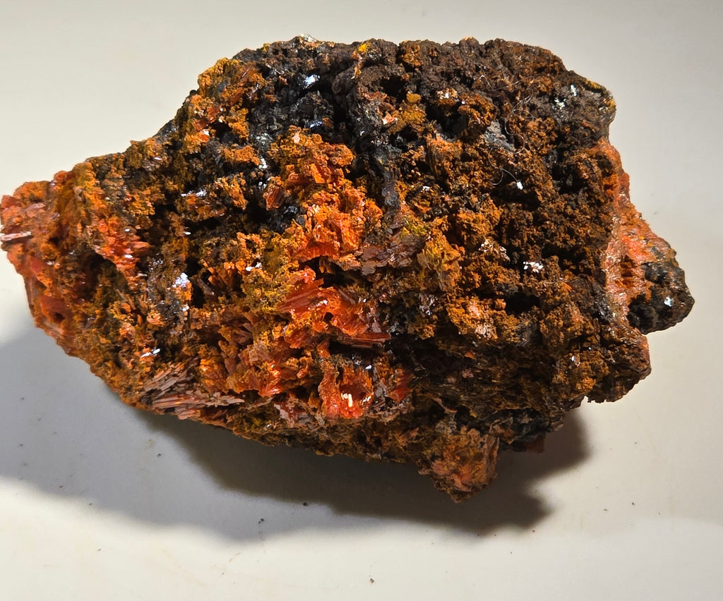 CROCOITE (SMALL CABINET),  RED LEAD MINE, TASMANIA