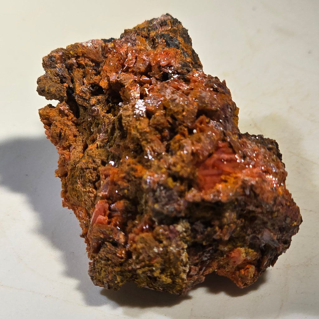 CROCOITE (MINIATURE), MINE DE PLOMB ROUGE, TASMANIE