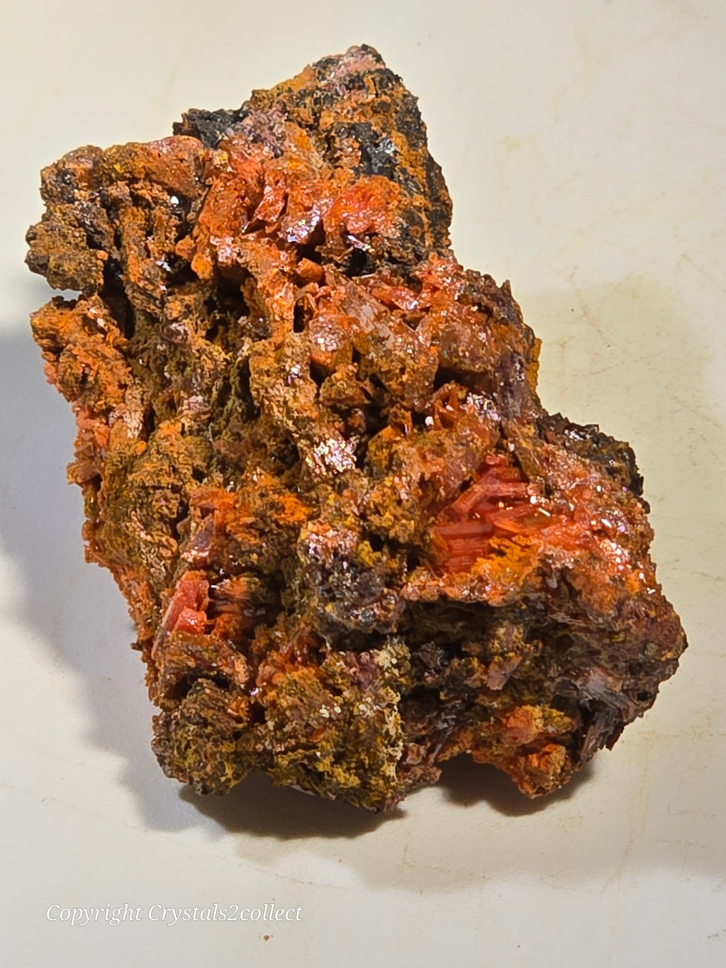 CROCOITE (MINIATURE), MINE DE PLOMB ROUGE, TASMANIE