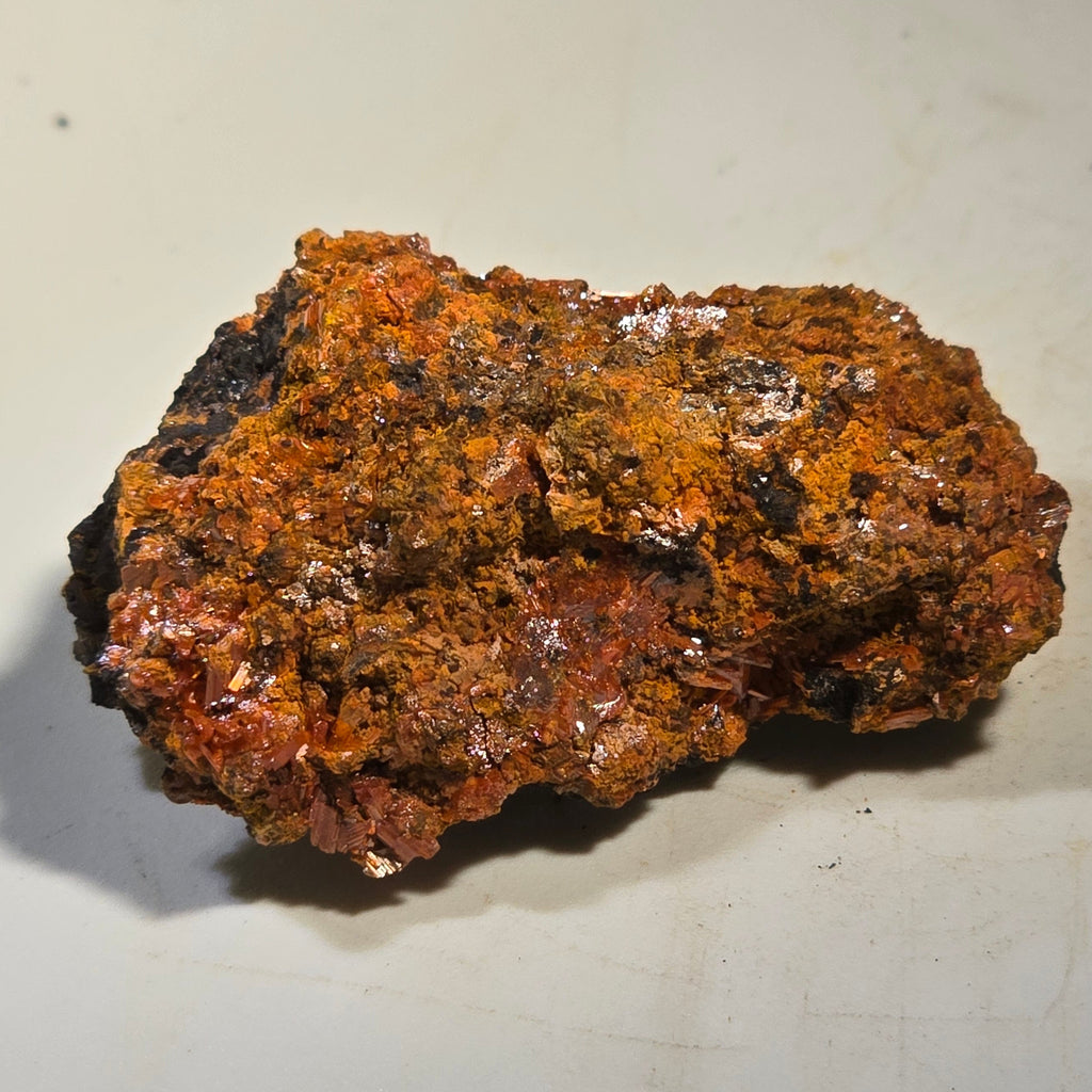 CROCOITE (MINIATURE), RED LEAD MINE, TASMANIA