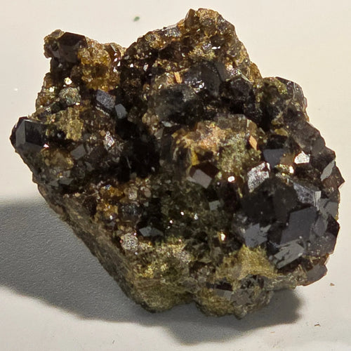 Fluorite mineral specimen with cubic crystals on matrix, classic locality specimen for collectors