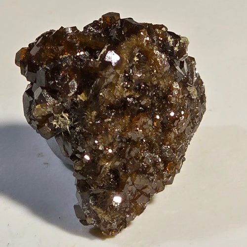 Andradite Garnet crystal cluster with lustrous brown-black facets, mineral specimen for collectors