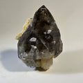 Smoky Quartz Crystal Specimen with Yellow Matrix, Natural Mineral Collectible