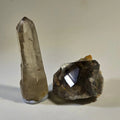 Smoky Quartz crystal point and cluster specimen, natural mineral collection for enthusiasts