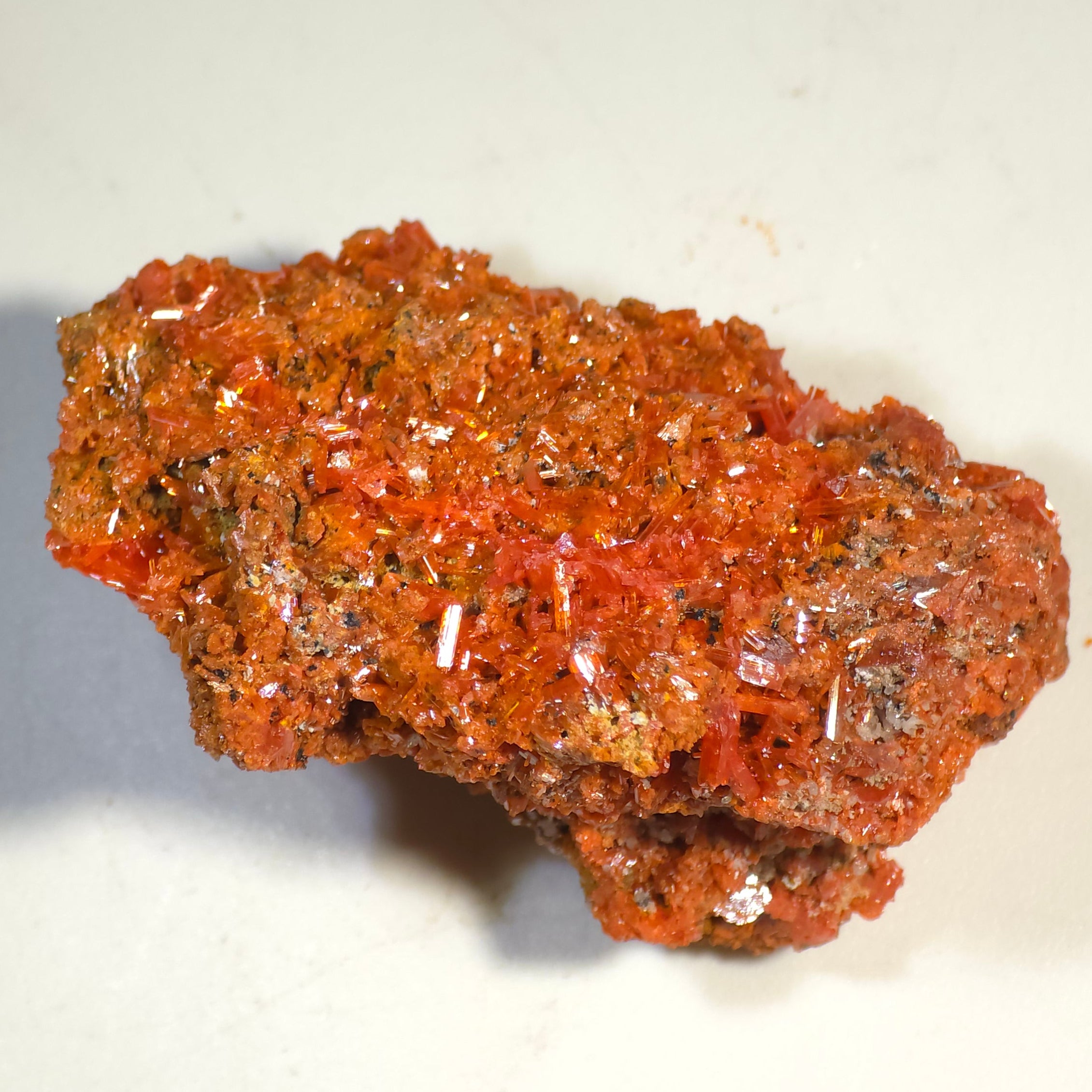 CROCOITE (miniature), RED LEAD MINE Dundas Zeehan District TASMANIA AUSTRALIA