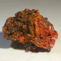 Cinnabar mineral specimen with vibrant red crystals and earthy matrix, classic locality specimen for collectors