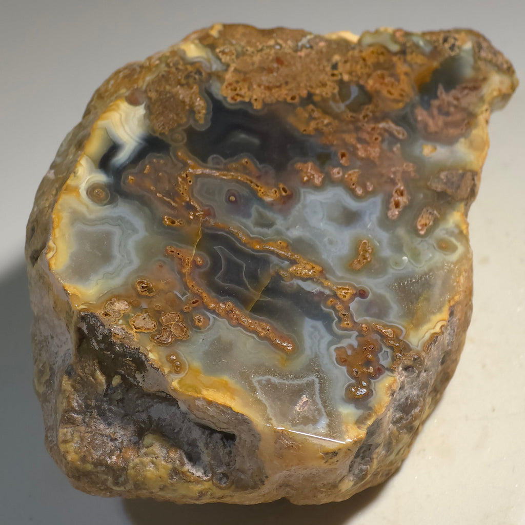 Agate d'Agate Creek, Australie (petite vitrine), Agate Creek, au sud de Forsayth, dans le nord du Queensland, Australie