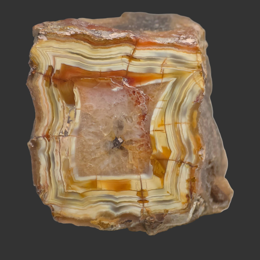 Agate d'Agate Creek, Australie (petite vitrine), Agate Creek, au sud de Forsayth, dans le nord du Queensland, Australie
