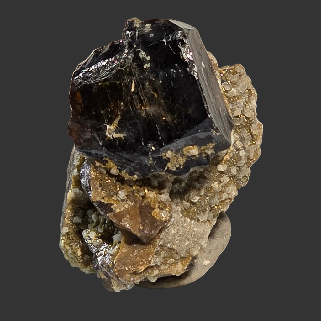 Cristaux de cassitérite pour collection (cristal unique sur matrice), mine de Kara, Tasmanie