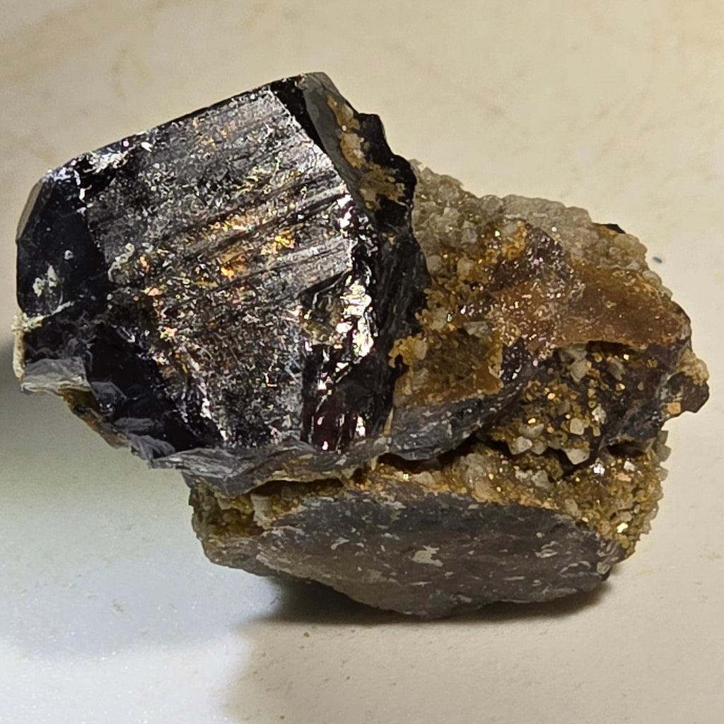 Cristaux de cassitérite pour collection (cristal unique sur matrice), mine de Kara, Tasmanie