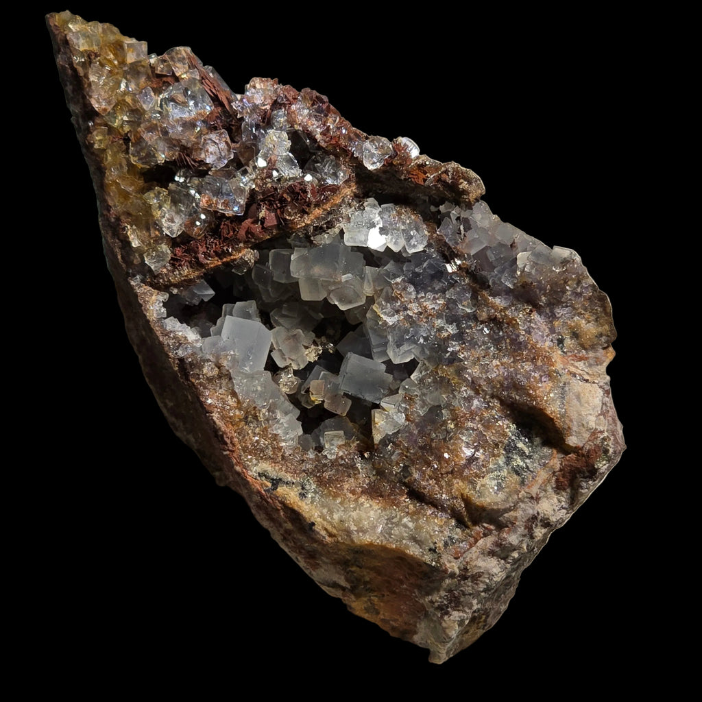 FLUORITE on SIDERITE and MAGNESITE (and with MAGNESITE INCLUSIONS), Mount Bischoff Tasmania