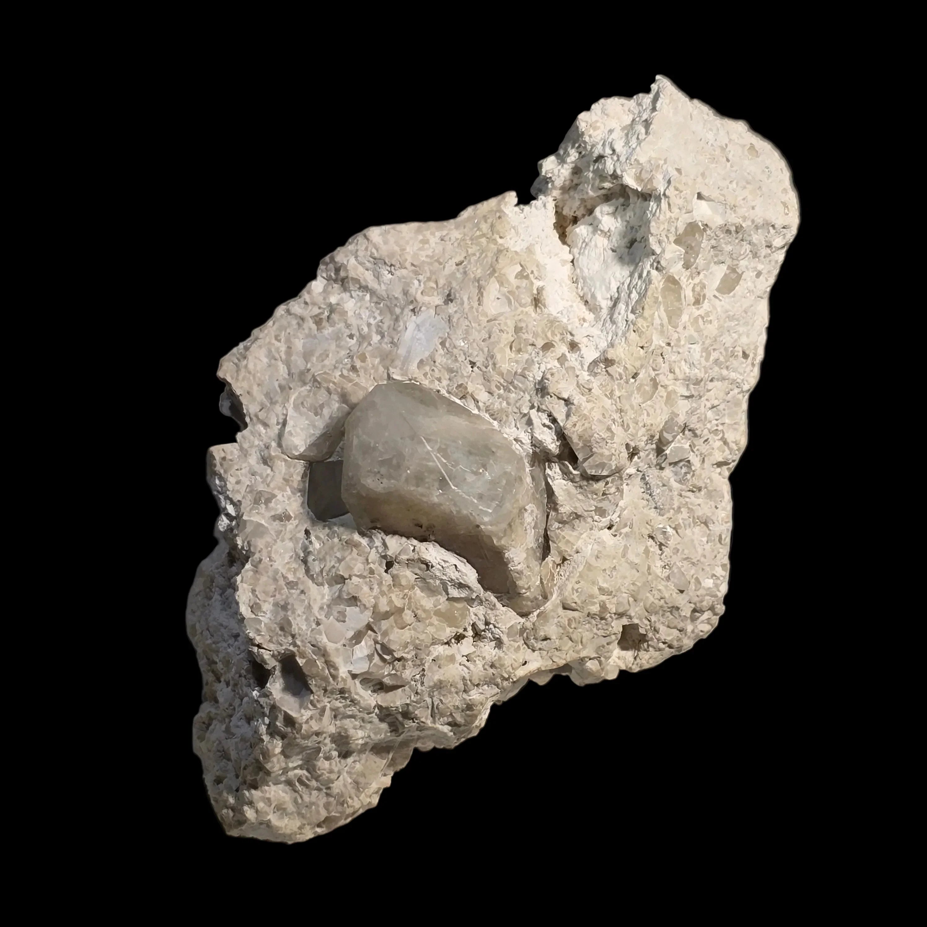 Celestine crystal on matrix from Madagascar, natural mineral specimen for collectors