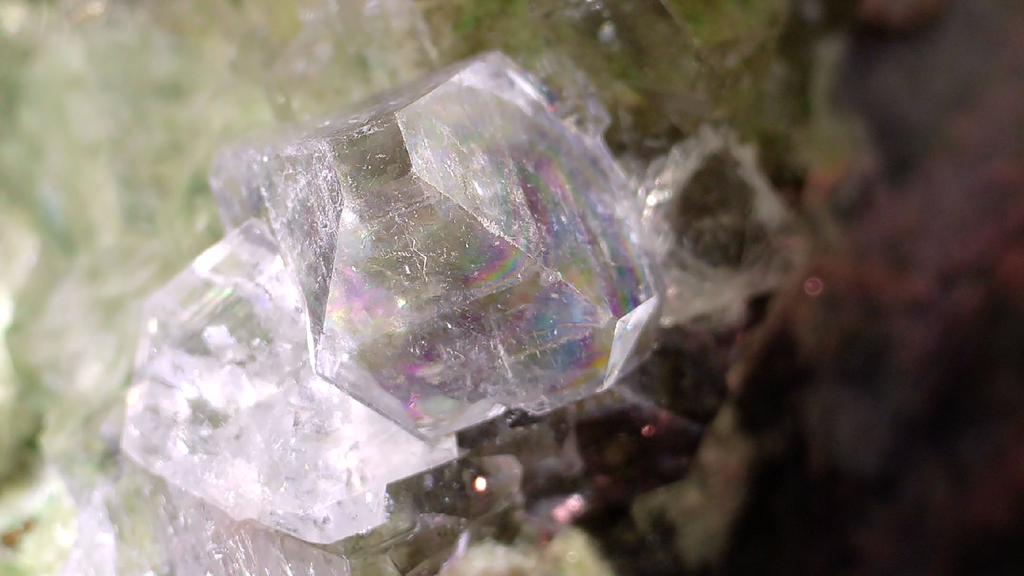 APOPHILLITE on BRUCITE, Avebury Mine Zeehan Dundas Tasmania (small cabinet)
