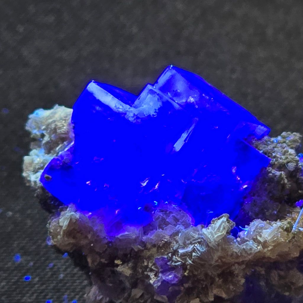 FLUORITE BLUE, BINGHAM, SOROCCO CO, NJ, USA (miniature)