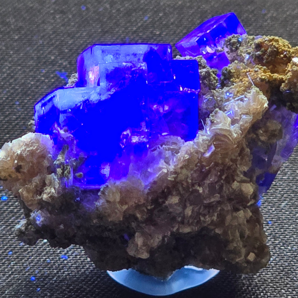 FLUORITE BLUE, BINGHAM, SOROCCO CO, NJ, USA (miniature)