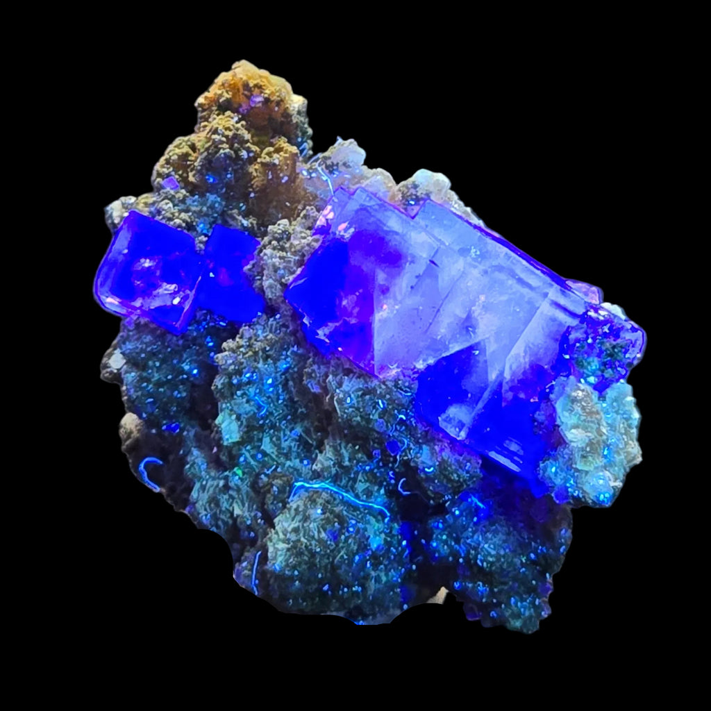 FLUORITE BLUE, BINGHAM, SOROCCO CO, NJ, USA (miniature)
