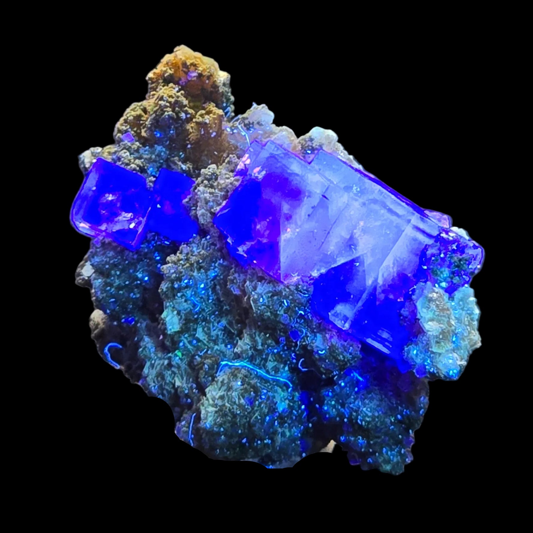 BLEU FLUORITE, BINGHAM, COMTÉ DE SOROCCO, NJ, ÉTATS-UNIS (miniature)