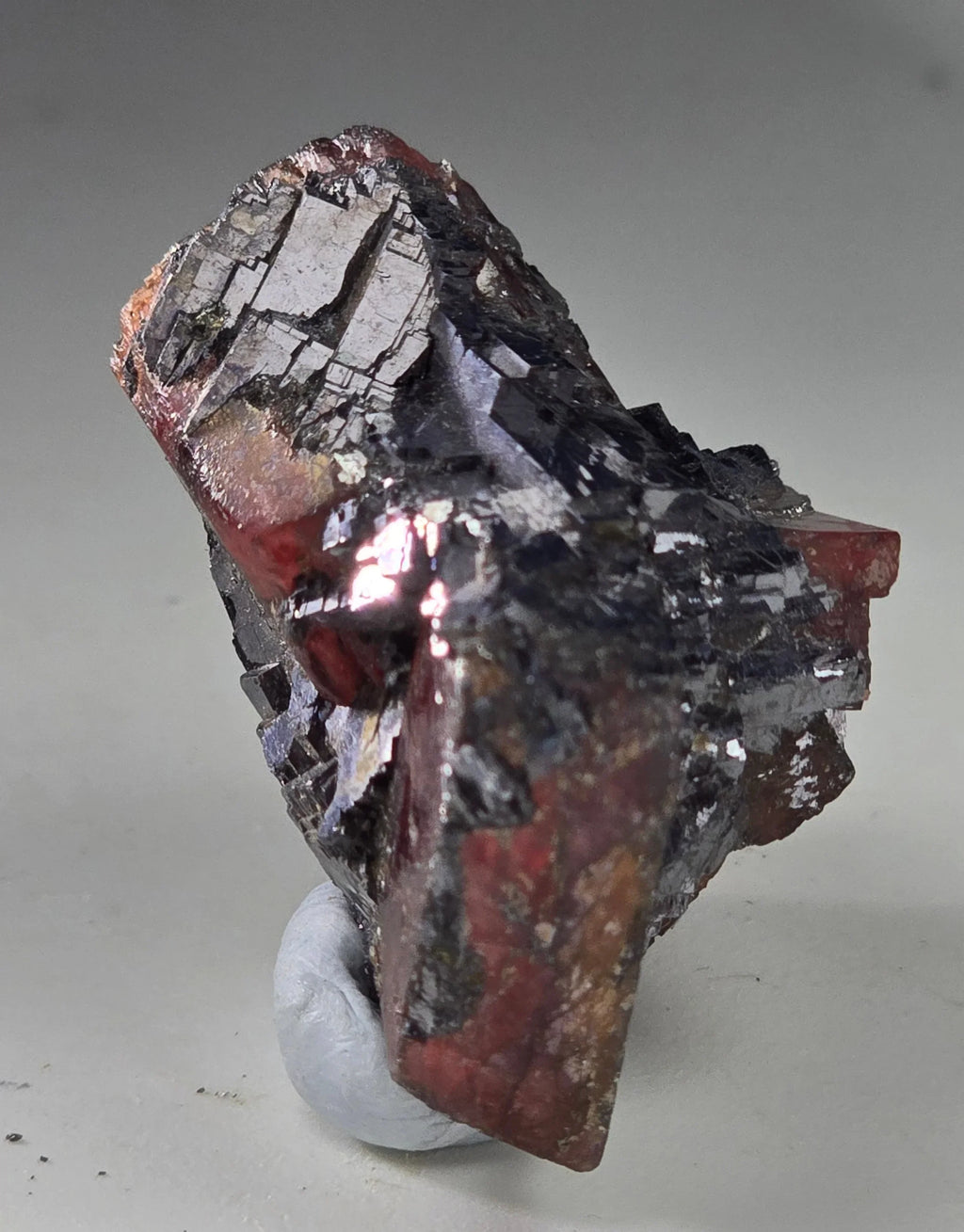 Hematite with Quartz, Morocco - striking red and metallic mineral specimen for collectors